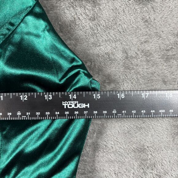 Pear Culture NWT New V-Neck Strap-Back Mini Dress Holiday Party Green Sz 5 J145 - Picture 5 of 9